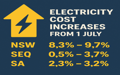 Electricity Prices Increase from 1 July